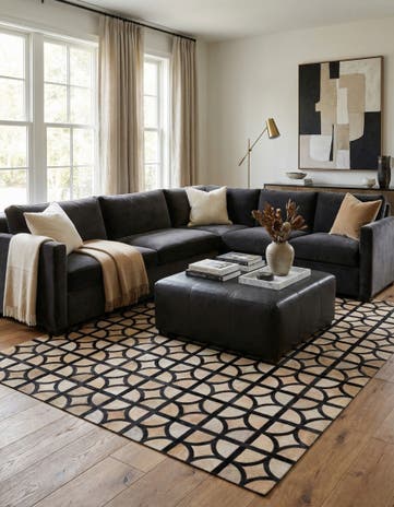 5' x 7' 8 Cowhide Rug