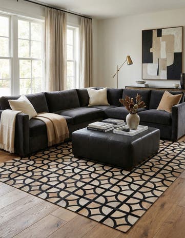 5' x 7' 8 Cowhide Rug