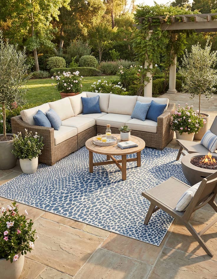 Detail image of 13' x 13'  Washable Jill Zarin Cape Town Indoor / Outdoor Square Rug