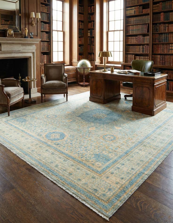 Detail image of 7' 10 x 9' 8  Hand Knotted Mamluk Rug