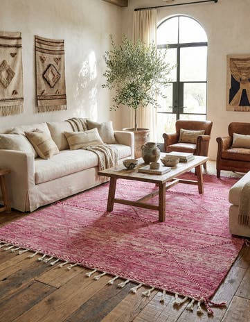 6' 5 x 9' 6 Hand Knotted Moroccan Wool Rug