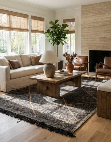 5' 2 x 8' 9 Hand Knotted Moroccan Wool Rug