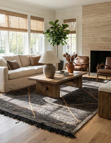 5' 2 x 8' 9 Hand Knotted Moroccan Wool Rug