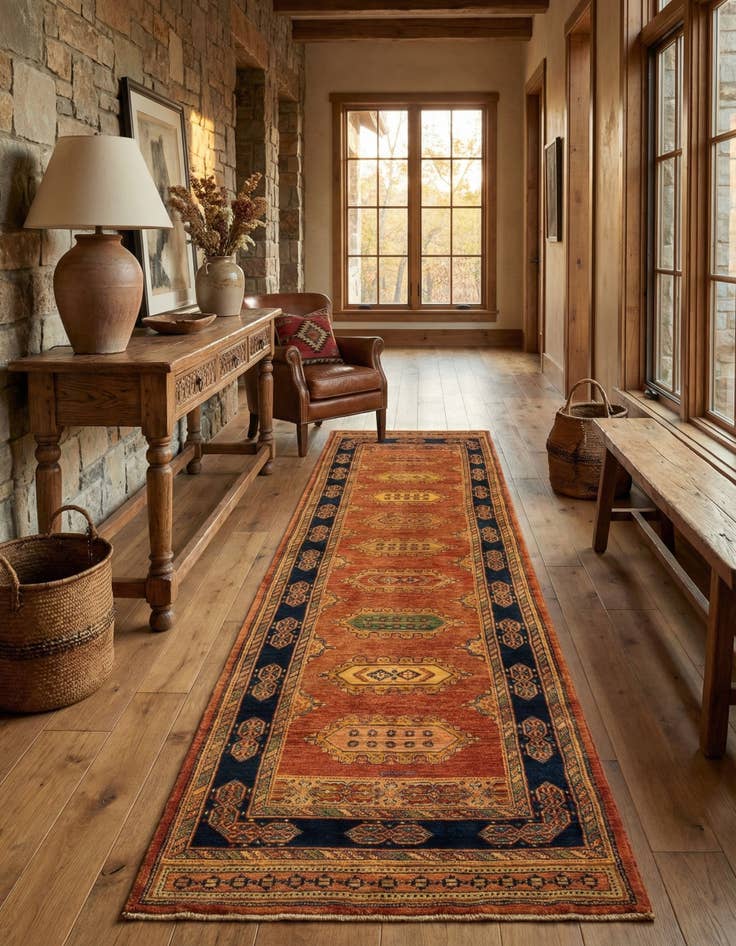 Detail image of 2' 9 x 10' 2 Luribaft Wool Runner Rug