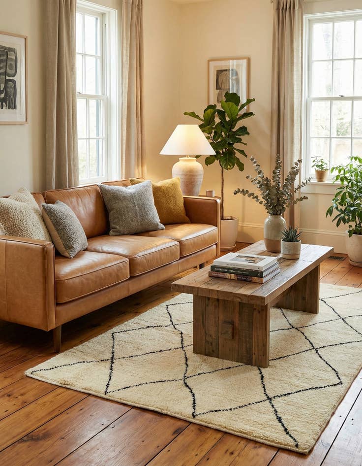 Detail image of 5' x 8' 5  Hand Knotted Moroccan Wool Rug