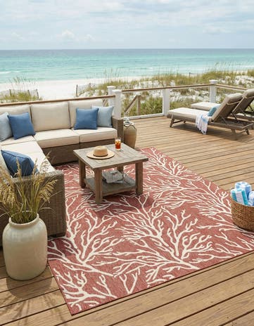9' x 12' Easy-Clean Coastal Indoor / Outdoor Rug