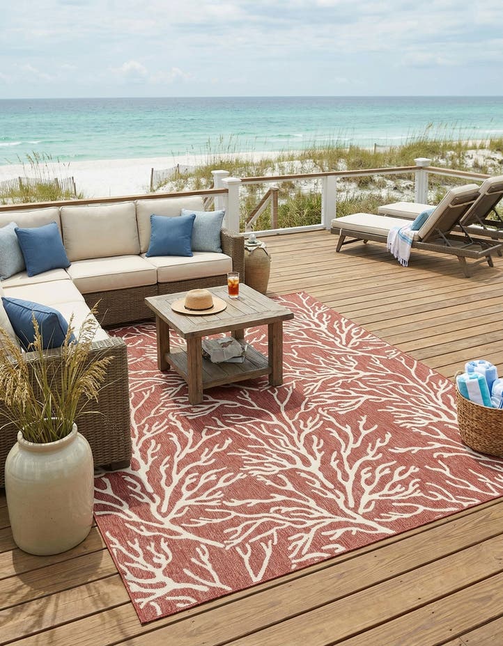 9' x 12' Easy-Clean Coastal Indoor / Outdoo...