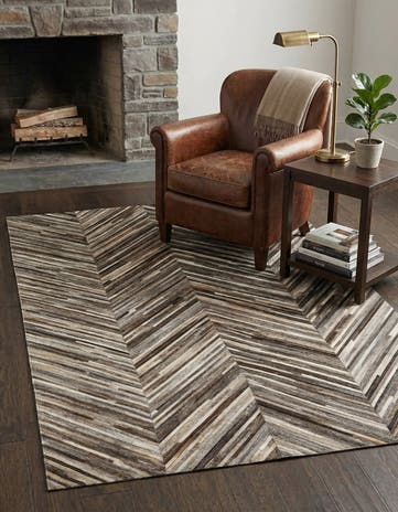 3' 11 x 6' 1 Cowhide - Patchwork Rug