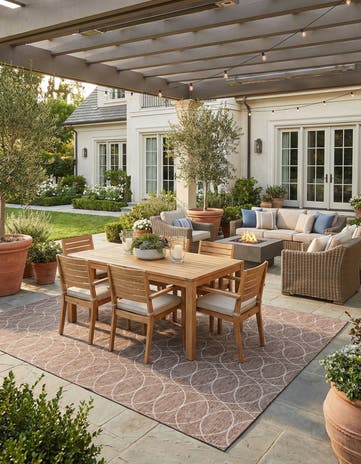 10' x 14' Easy-Clean Lattice Indoor / Outdoor Rug