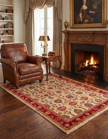 4' x 6' 2 Hand Knotted Peshawar Ziegler Rug