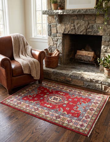 2' 9 x 3' 11 Hand Knotted Kazak Rug