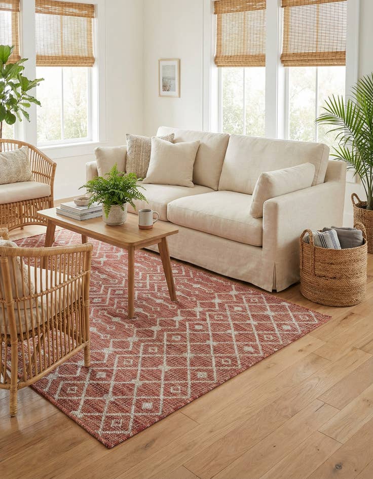 Detail image of 3' x 5' 3  Washable Trellis Indoor / Outdoor Rug