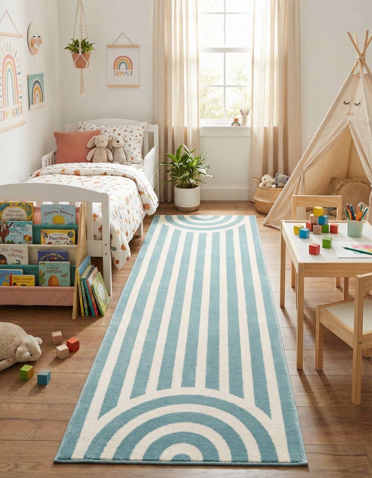 Detail image of  2' x 6' Whimsy Kids Runner Rug