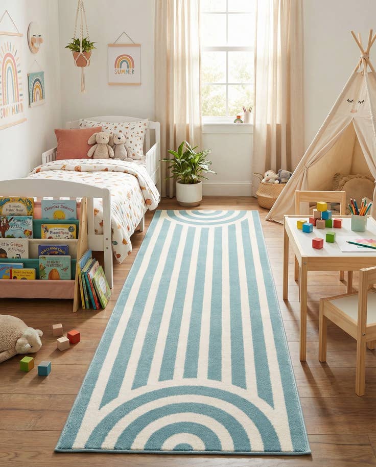 Detail image of 2' x 6' Whimsy Kids Runner Rug
