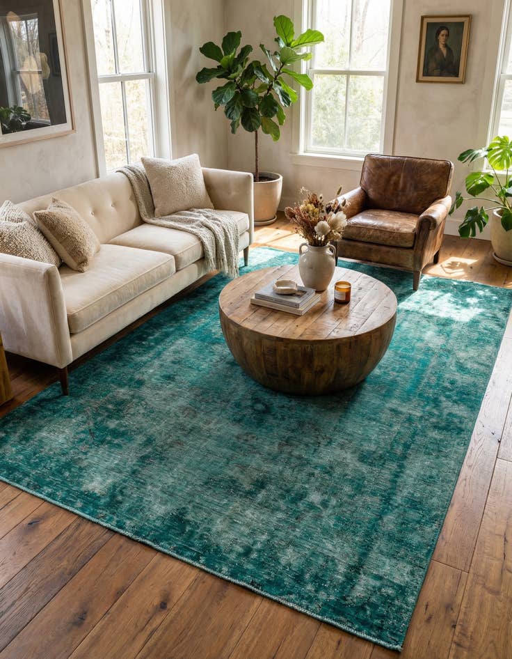 Detail image of  6' 7 x 9' 9  Hand Knotted Ultra Vintage Persian Wool Rug