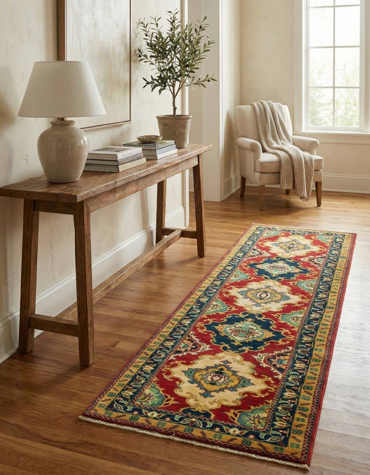 Detail image of 2' 8 x 9' 8  Hand Knotted Kazak Runner Rug