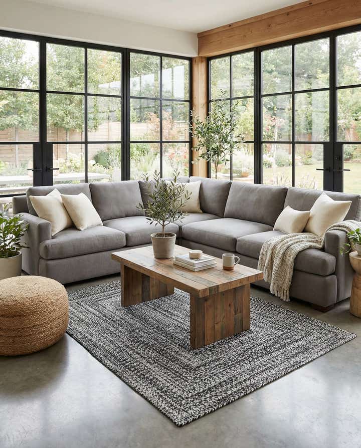 4' 1 x 6' 1 Easy-Clean Eco Verse Washable Indoor / Outdoor Rug