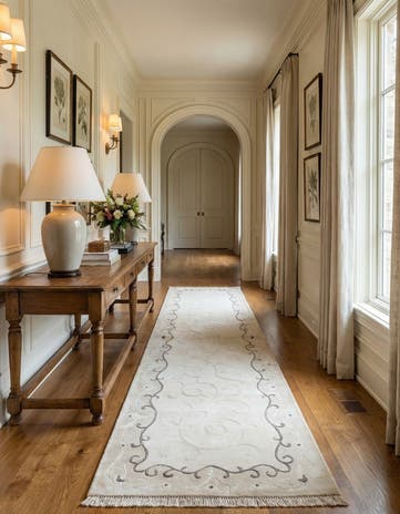 2' 8 x 9' 9 Hand Knotted Darya Wool Runner Rug
