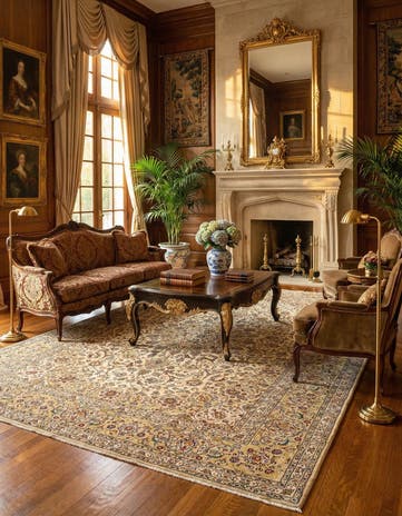 8' 2 x 11' 6 Kashan Rug