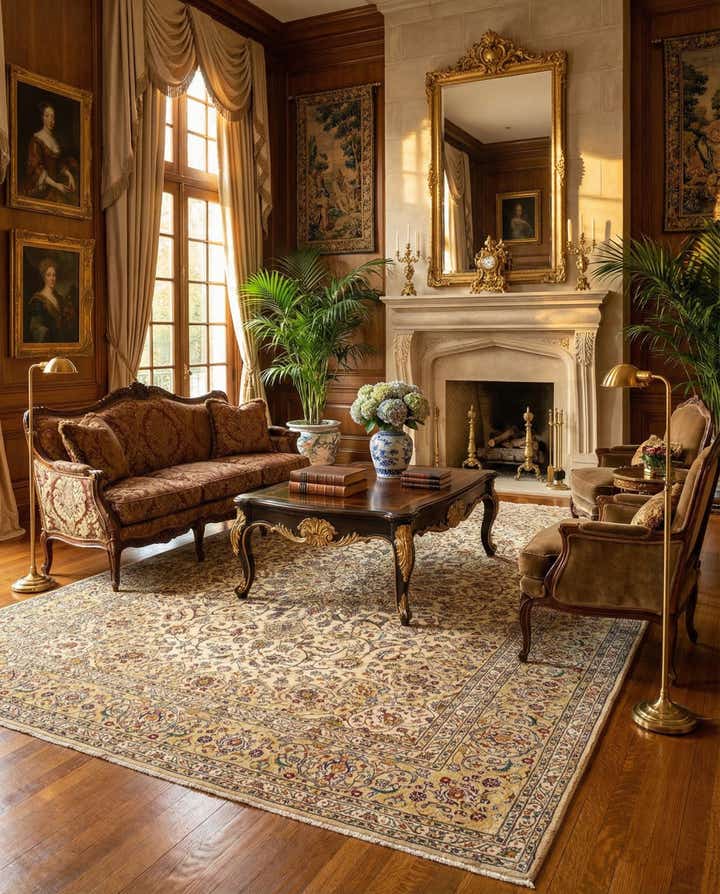 8' 2 x 11' 6 Kashan Rug