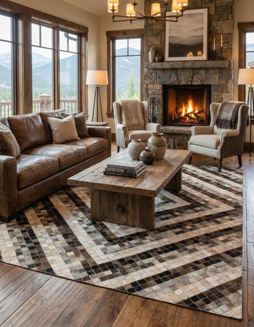 5' x 8' Cowhide - Patchwork Rug