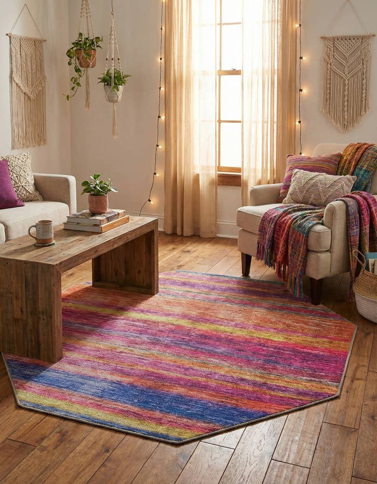 Detail image of 5' x 5' Asha Octagon Rug