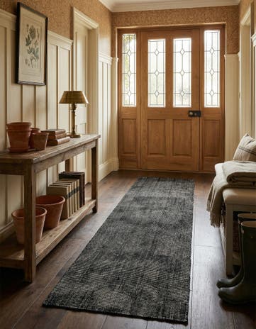 2' 7 x 12' Hand Woven Jill Zarin English Manor Farmhouse Wool Runner Rug