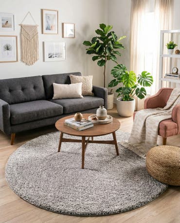  7' x 7' Jill Zarin Shaggy Chic Round Rug