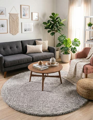7' x 7' Jill Zarin Shaggy Chic Round Rug