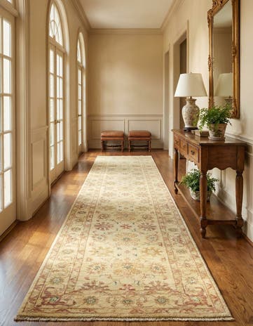 2' 6 x 9' 10 Hand Knotted Peshawar Ziegler Runner Rug