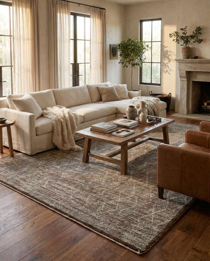 8' 2 x 10' 8 Hand Knotted Moroccan Wool Rug