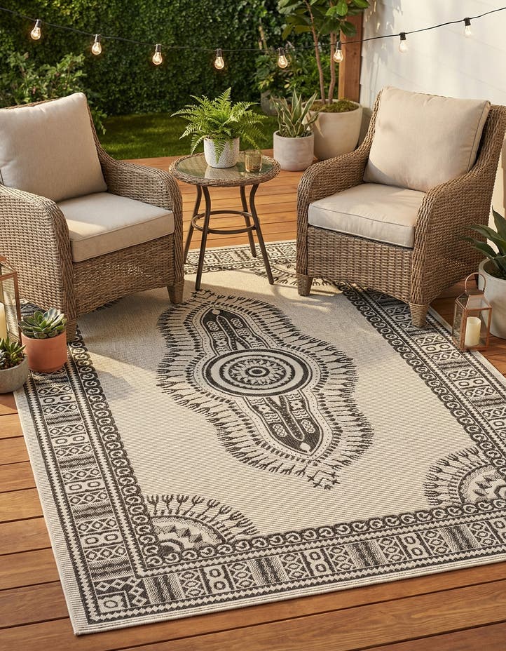 6' x 9' Easy-Clean Traditional Indoor / Ou...