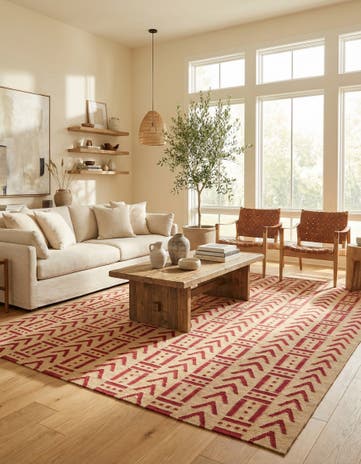 6' 9 x 9' 9 Hand Woven Kilim Modern Wool Rug