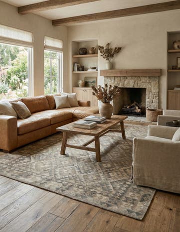 6' 10 x 9' 10 Hand Woven Kilim Maymana Wool Rug