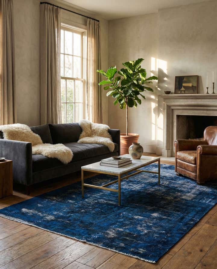 4' 5 x 8' 5 Hand Knotted Ultra Vintage Persian Wool Rug