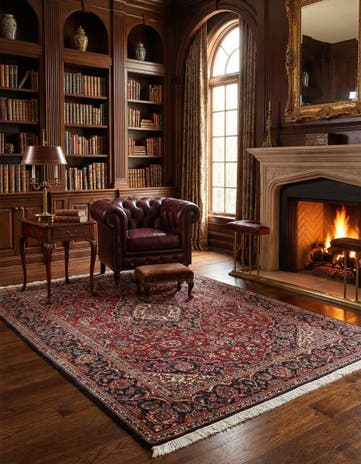 4' 4 x 6' 7 Kashan Rug