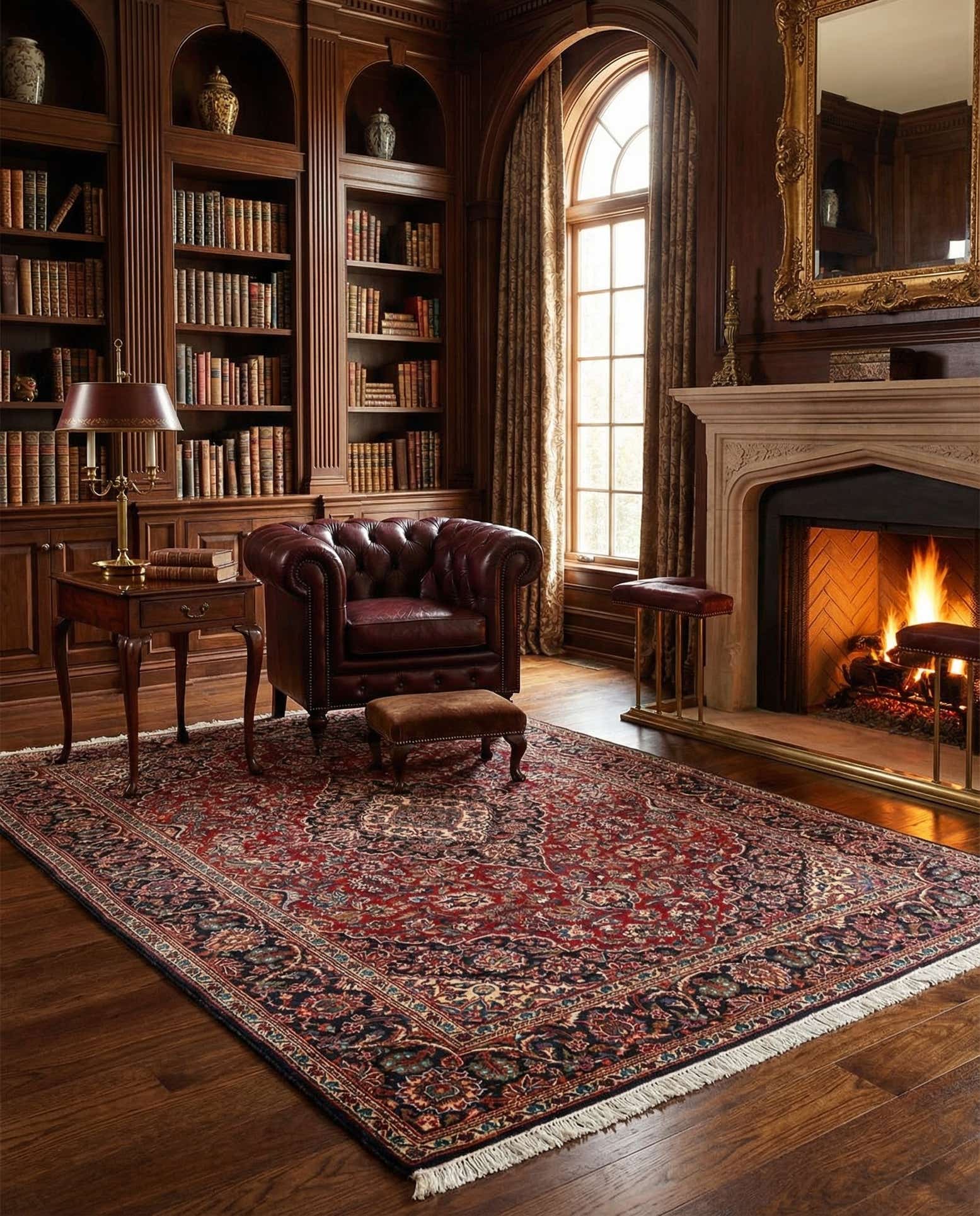 4' 4 x 6' 7 Kashan Rug