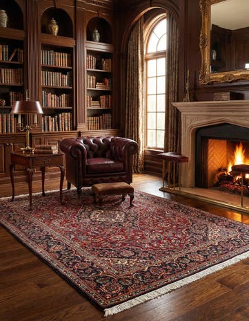 4' 4 x 6' 7 Kashan Rug