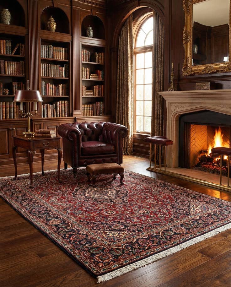 Detail image of 4' 4 x 6' 7 Kashan Rug