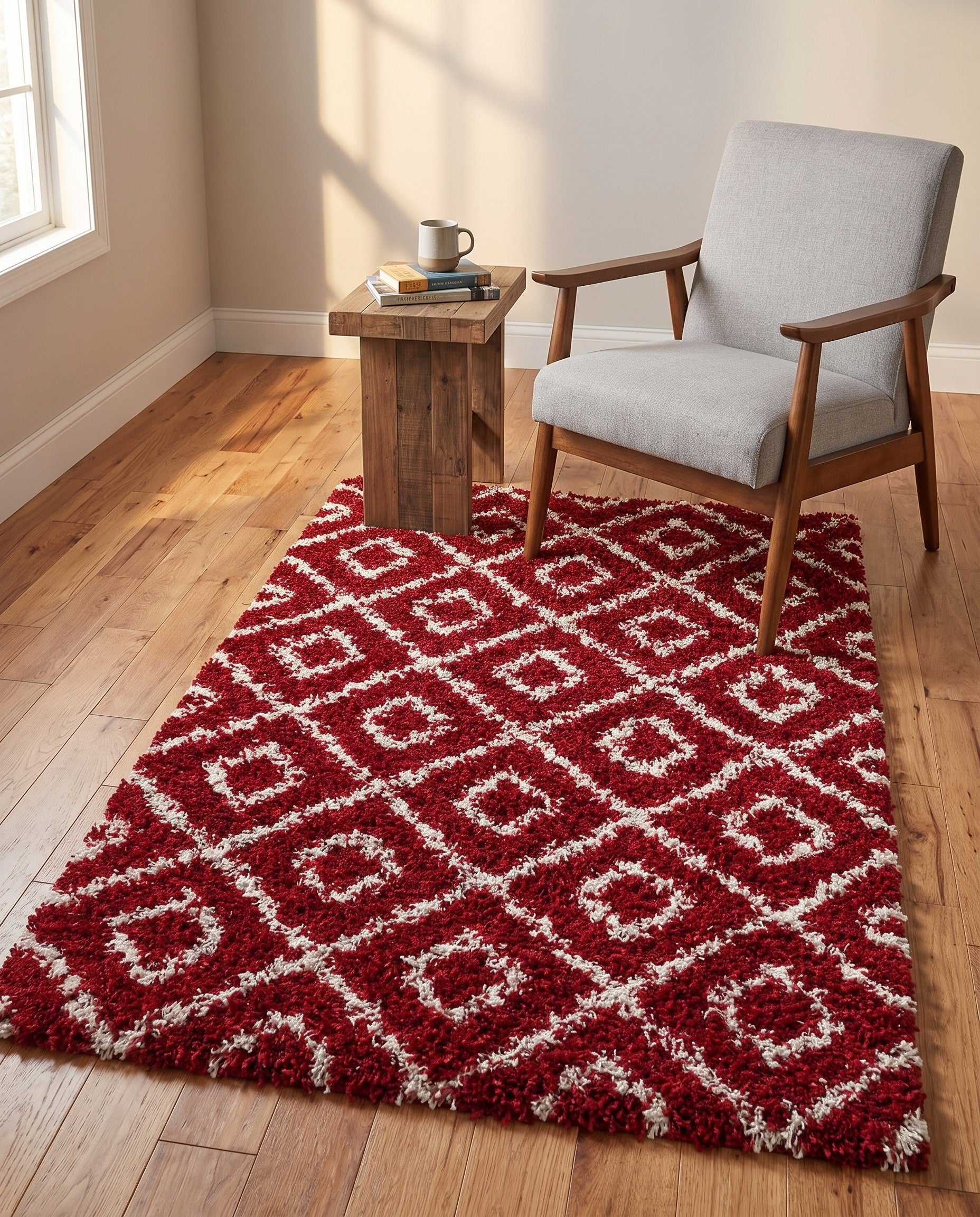 4' x 6' Lattice Shag Rug