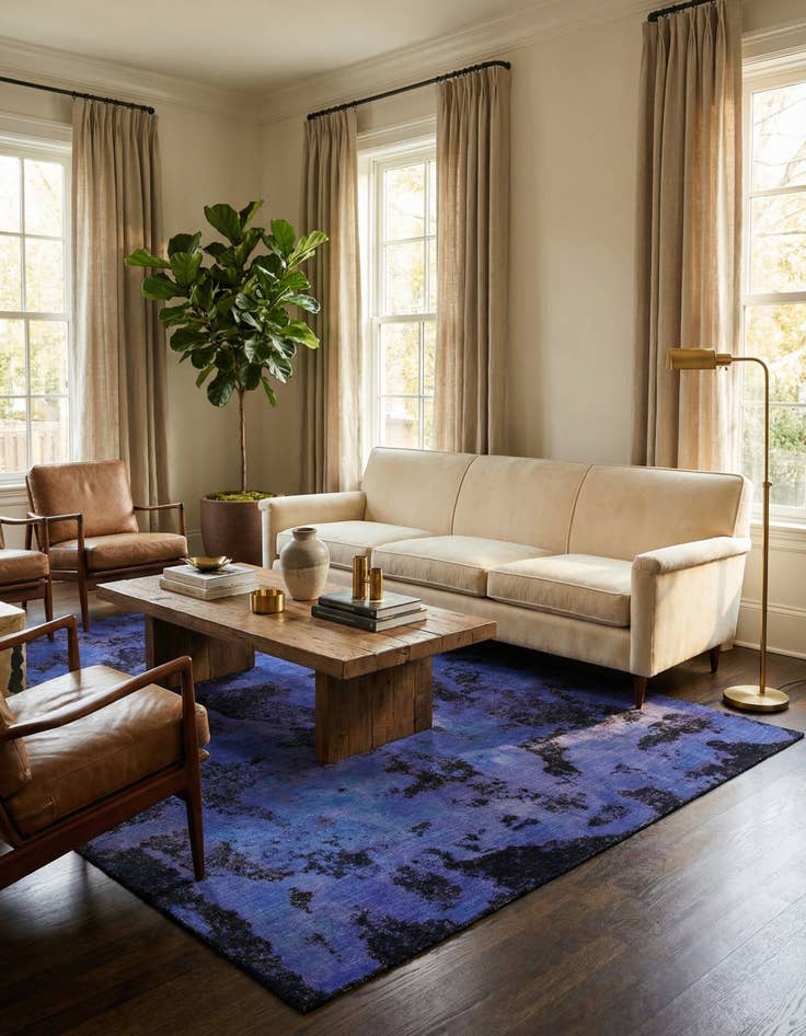 Detail image of 6' 4 x 7' 4  Hand Knotted Ultra Vintage Persian Wool Square Rug