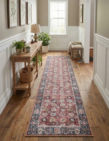 2' 7 x 12' Washable Timeless Runner Rug