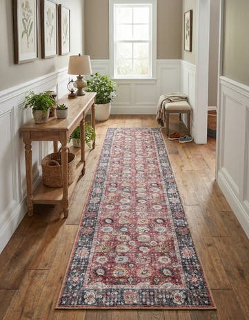 2' 7 x 12' Washable Timeless Runner Rug