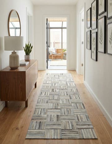 2' 2 x 8' Cowhide Leather Runner Rug