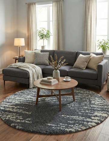 7' x 7' Serenity Shag Round Rug