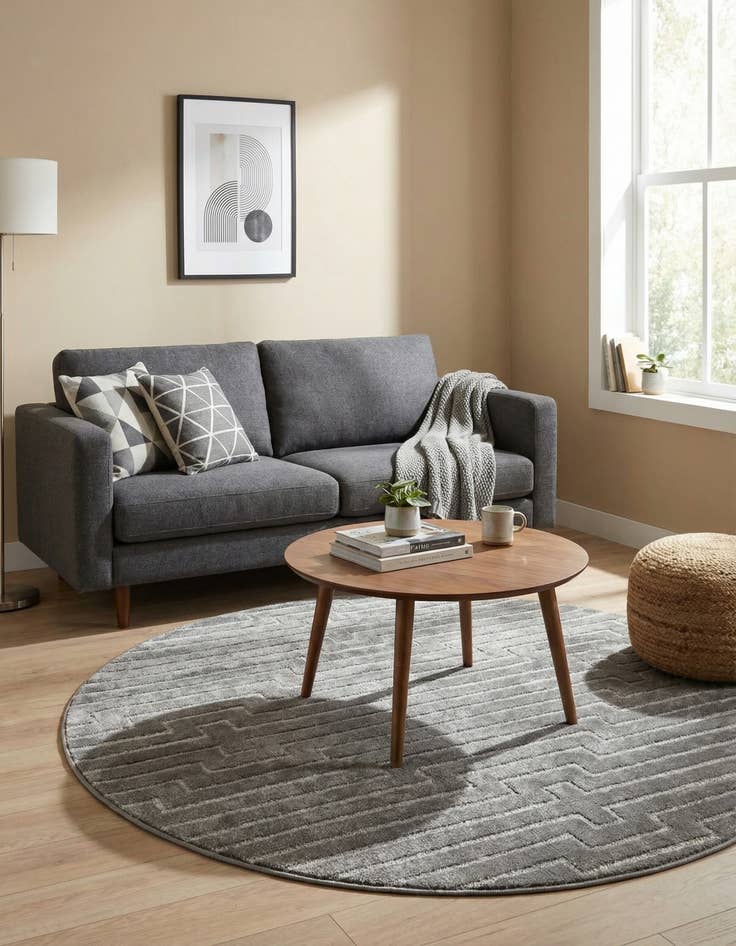 Detail image of 6' x 6' Vogue Geo Round Rug