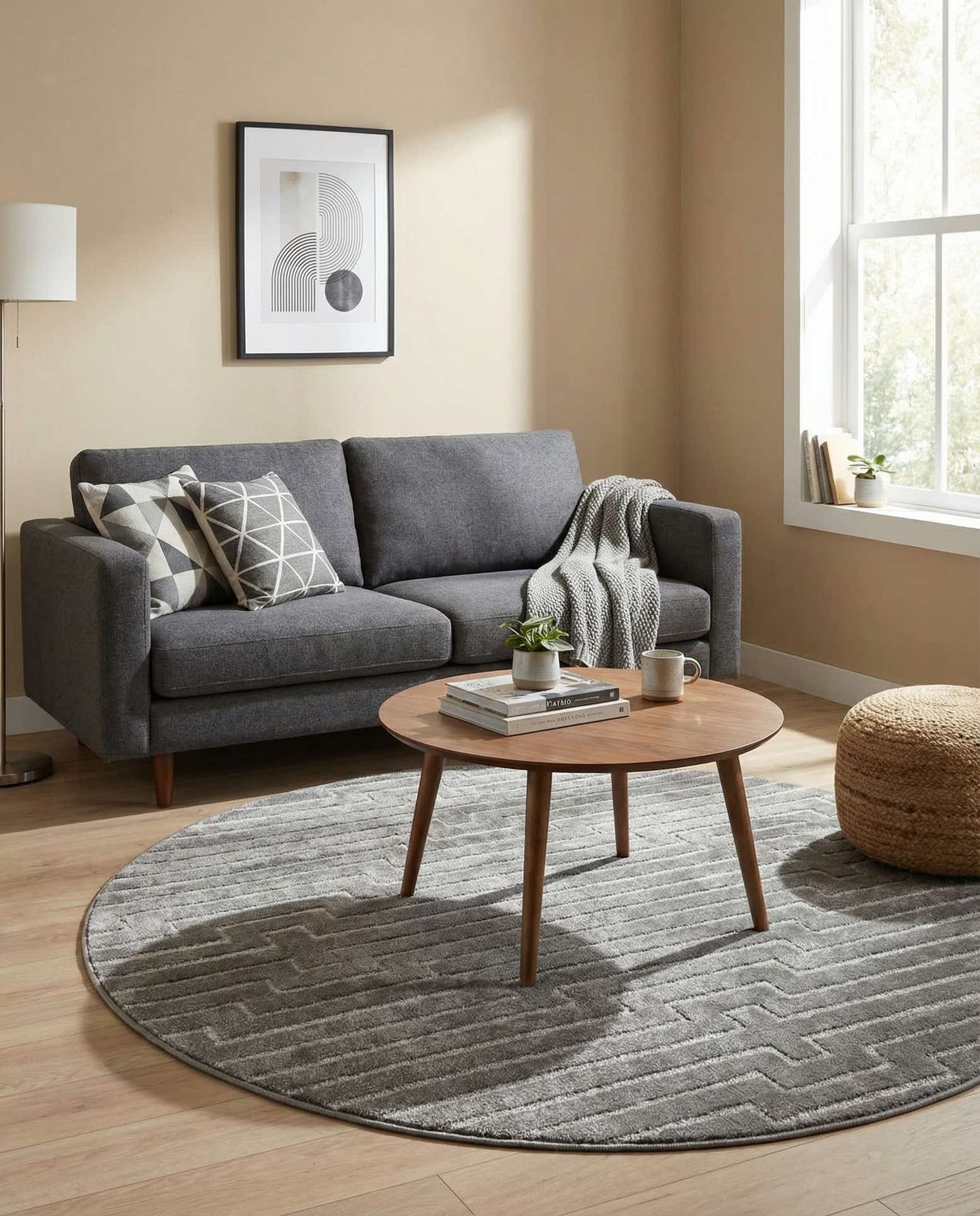 6' x 6' Vogue Geo Round Rug