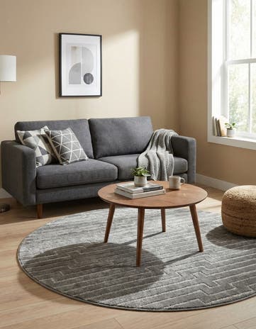 6' x 6' Vogue Geo Round Rug