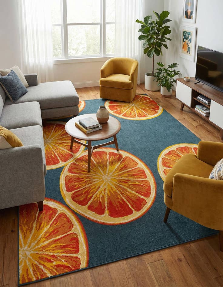 Detail image of 9' x 12' Easy-Clean Modern Indoor / Outdoor Rug