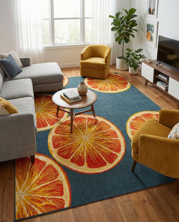 Detail image of 9' x 12' Easy-Clean Modern Indoor / Outdoor Rug